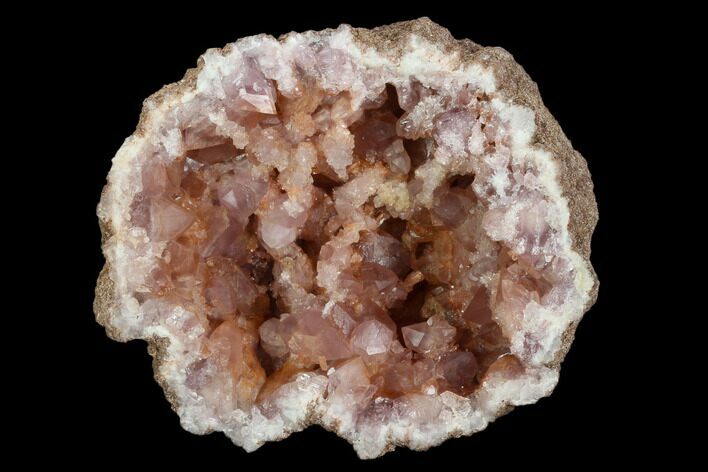 Pink Amethyst Geode Half - Very Sparkly Crystals #127312